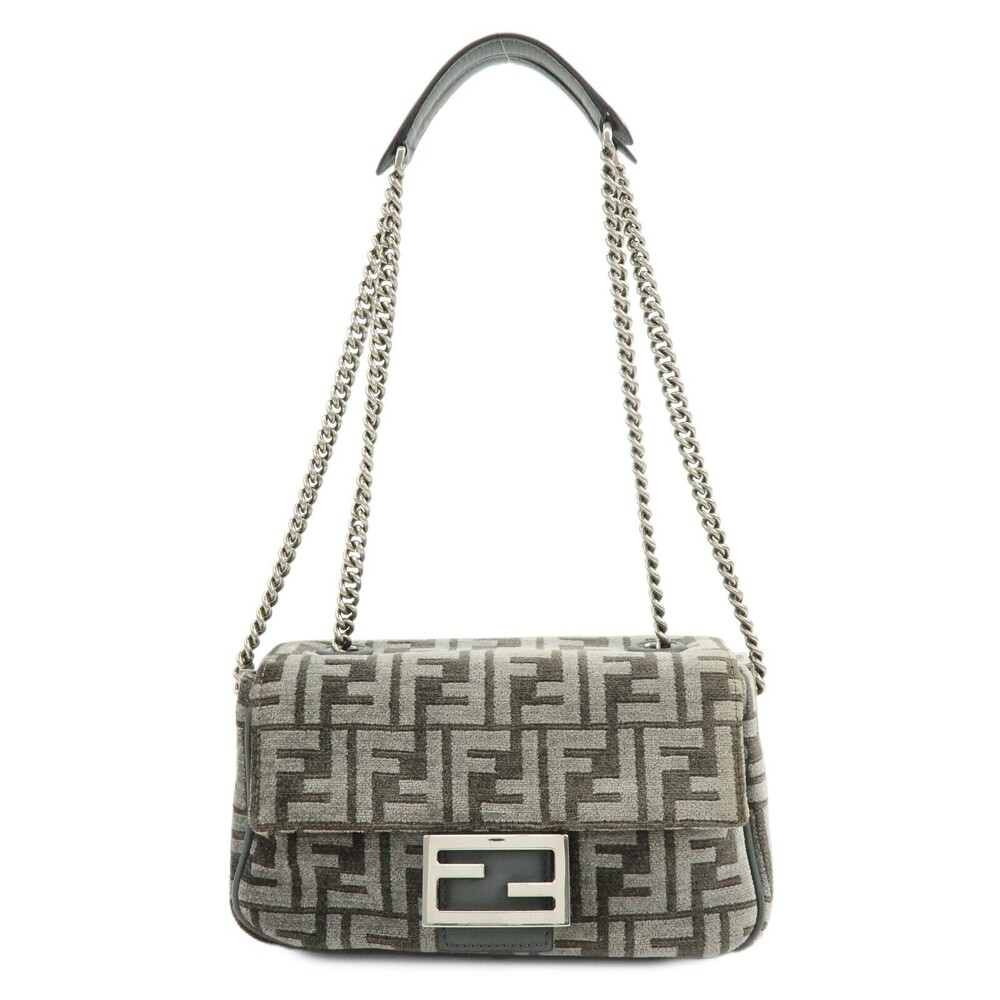 Fendi Chain Baguette Zucca Viscose Small